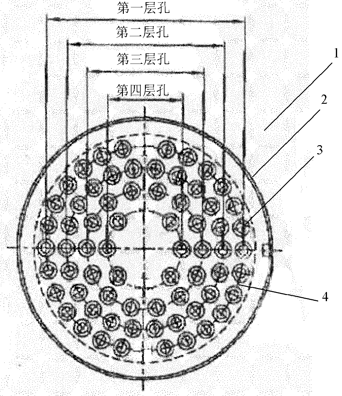 Device for producing fine denier POY (polyester pre-orientated yarn) by head spinning method