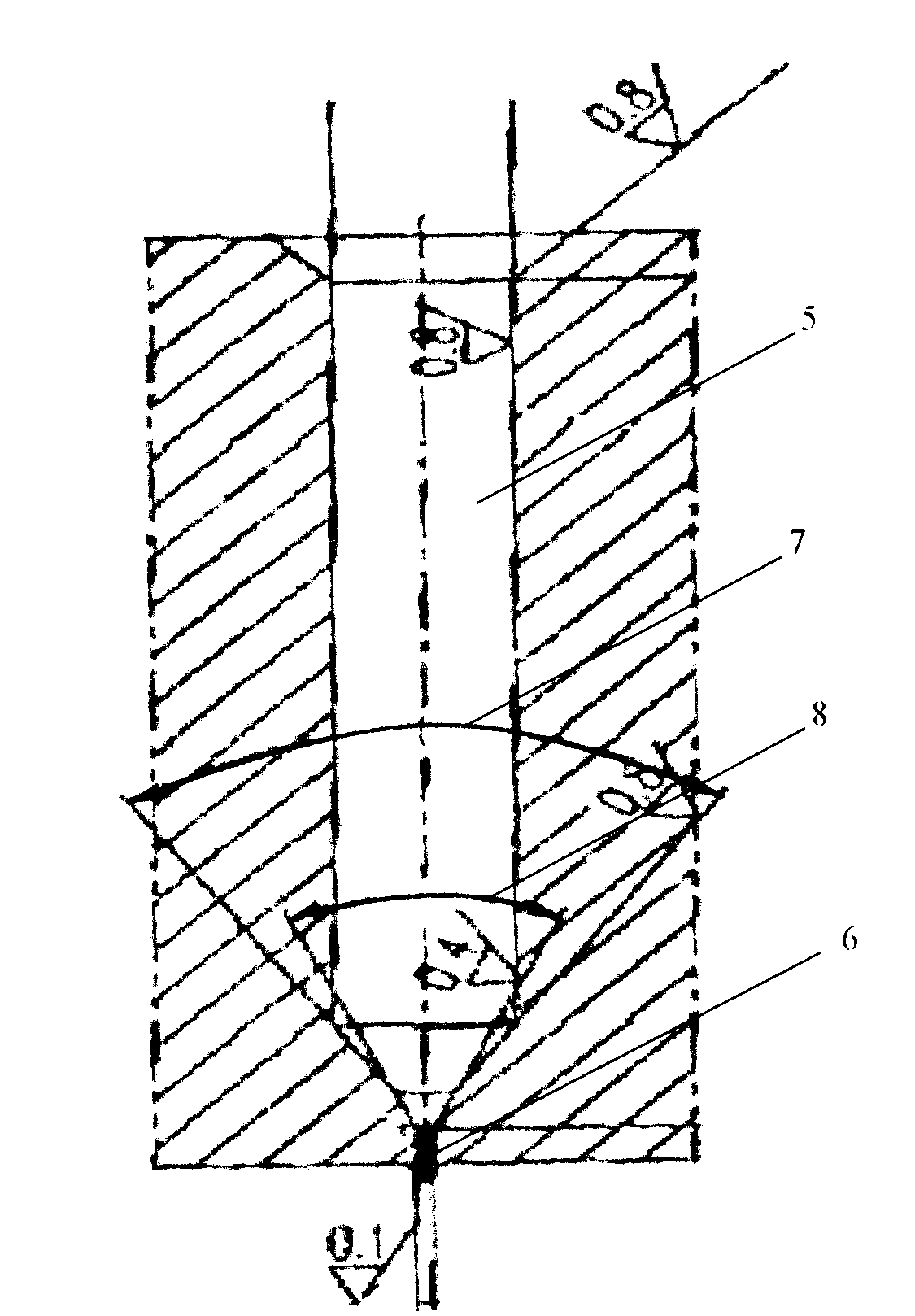 Device for producing fine denier POY (polyester pre-orientated yarn) by head spinning method