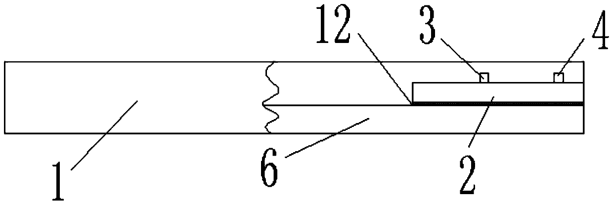 Infrared induction LED light bar without dark region and open hole