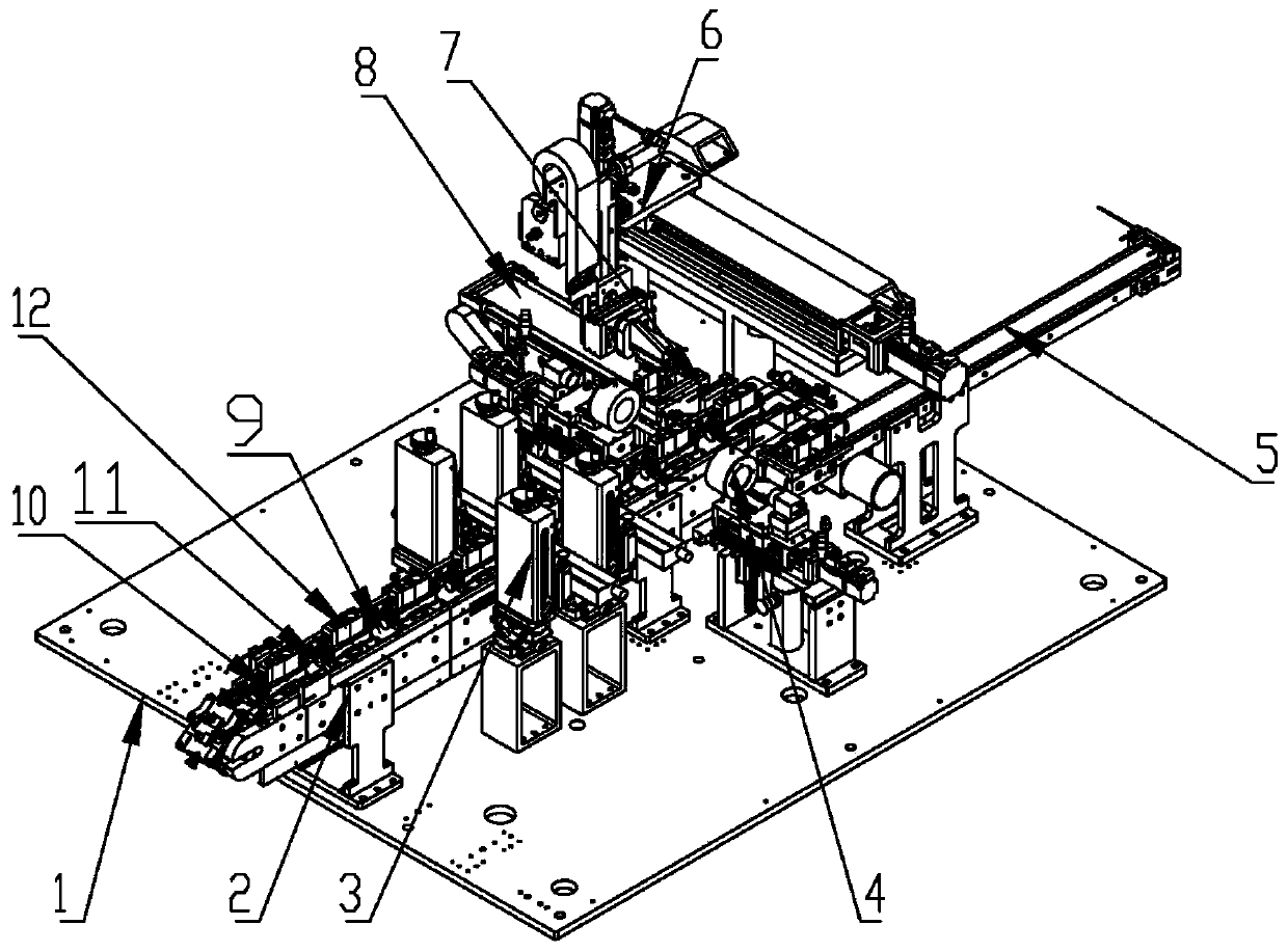 Automatic stamping and stamping detection mechanism