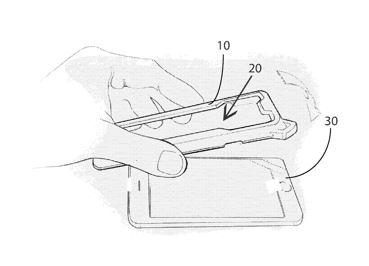 Frame for Aiding in Screen Protector Application