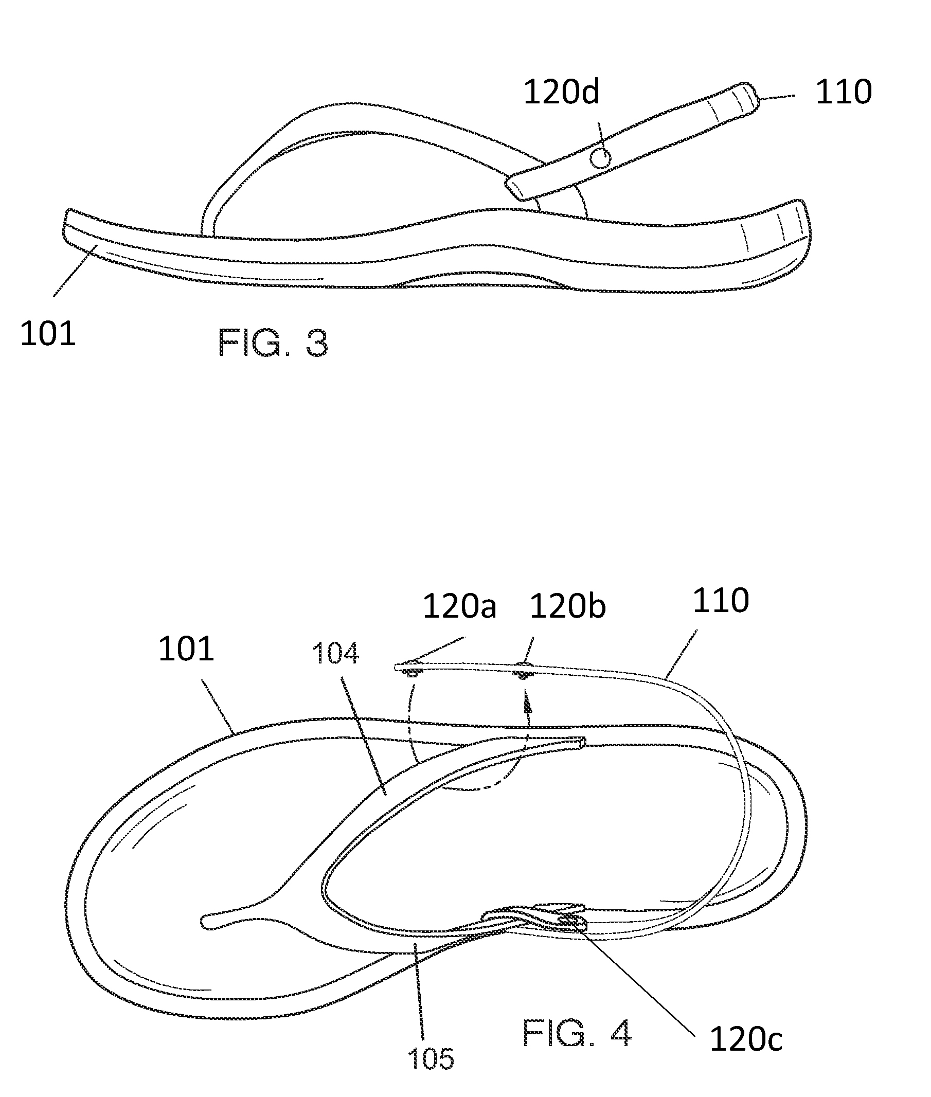 Flip-flop back strap device