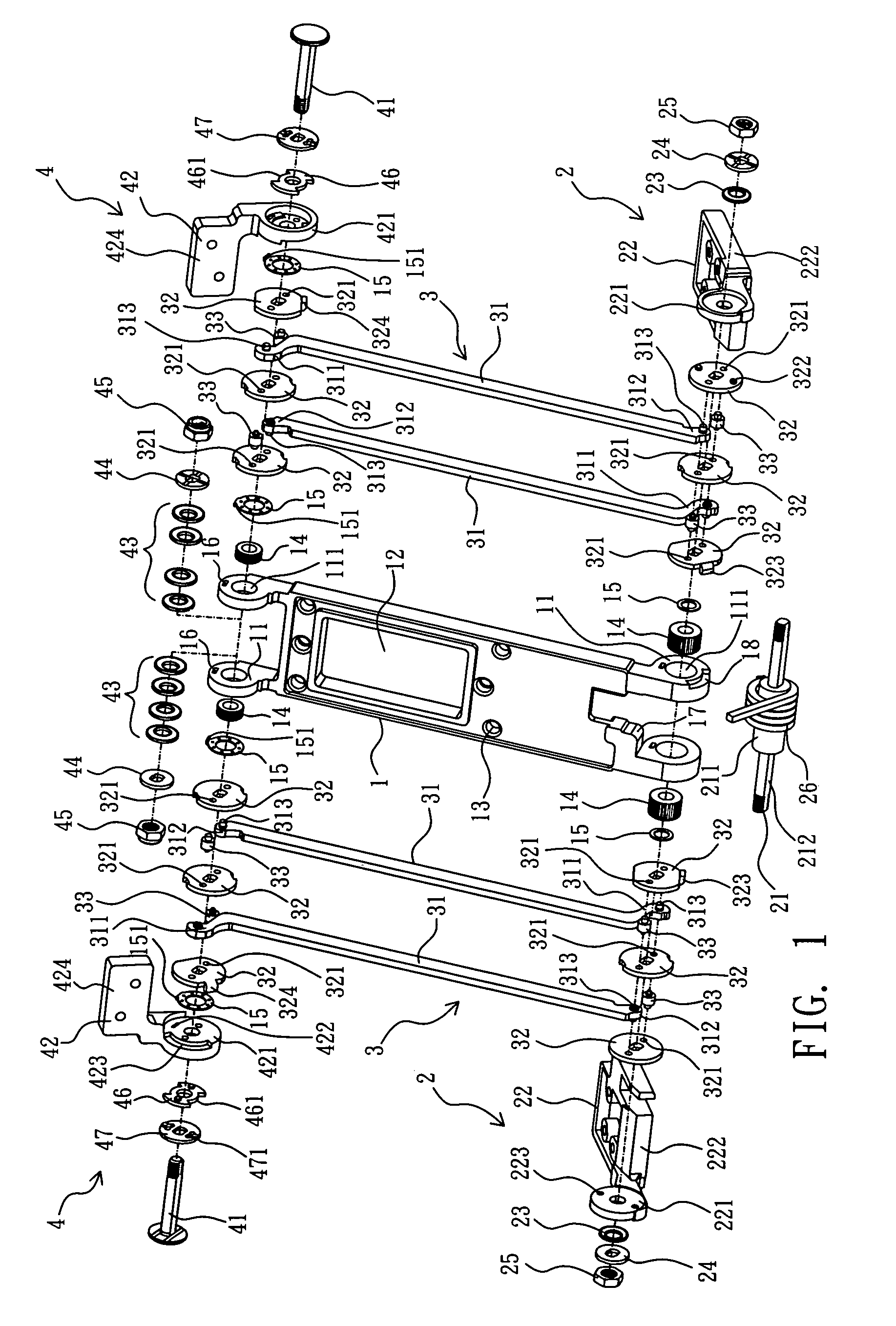 Axle mechanism capable of adjusting an elevation