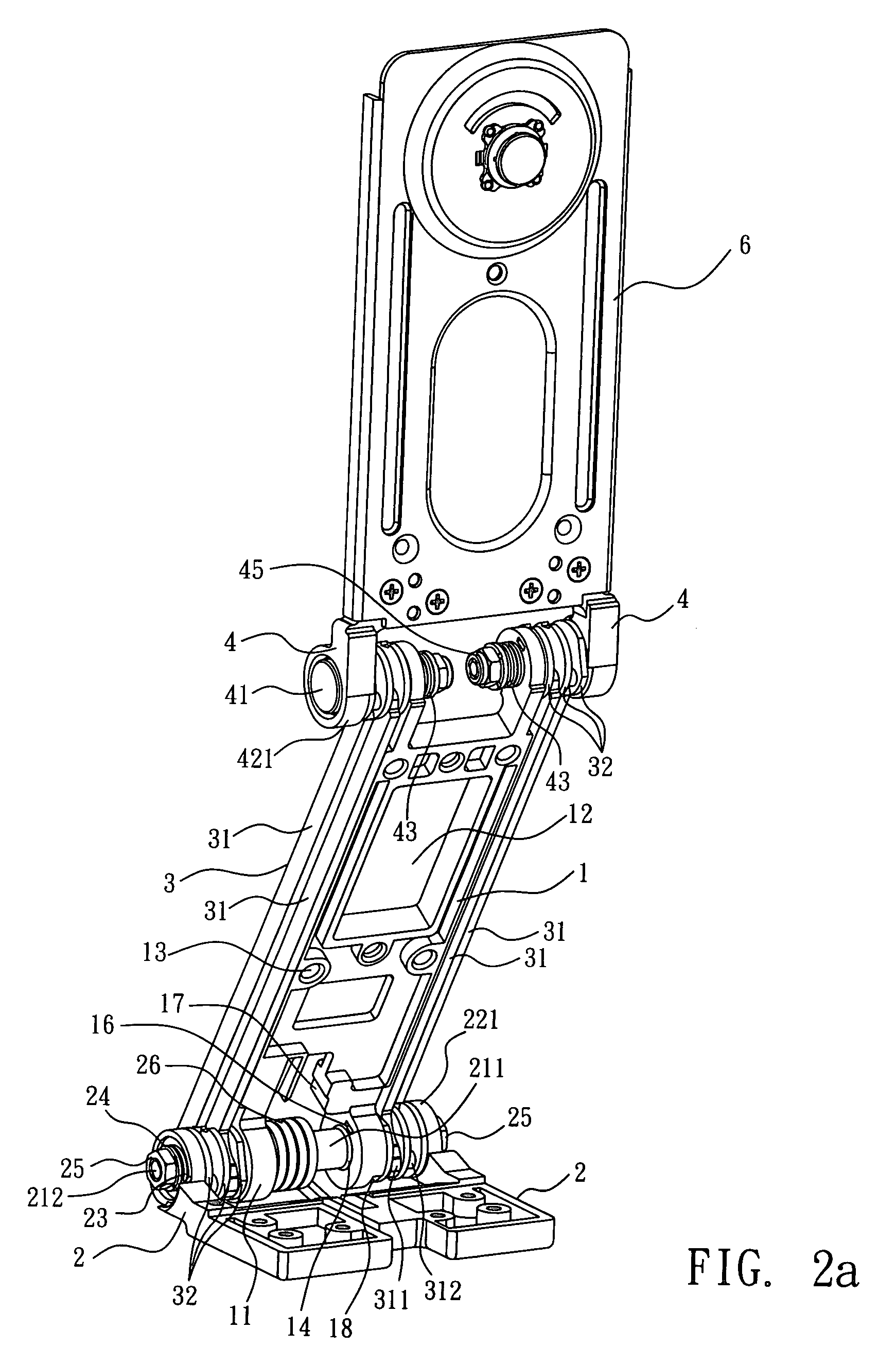 Axle mechanism capable of adjusting an elevation