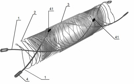 Self-expandable segment tectorial asymmetric areolate stent