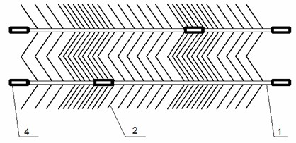 Self-expandable segment tectorial asymmetric areolate stent