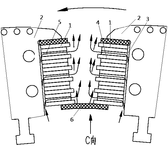 Method for district cooling of internal cooling and external cooling of rotor magnetic pole