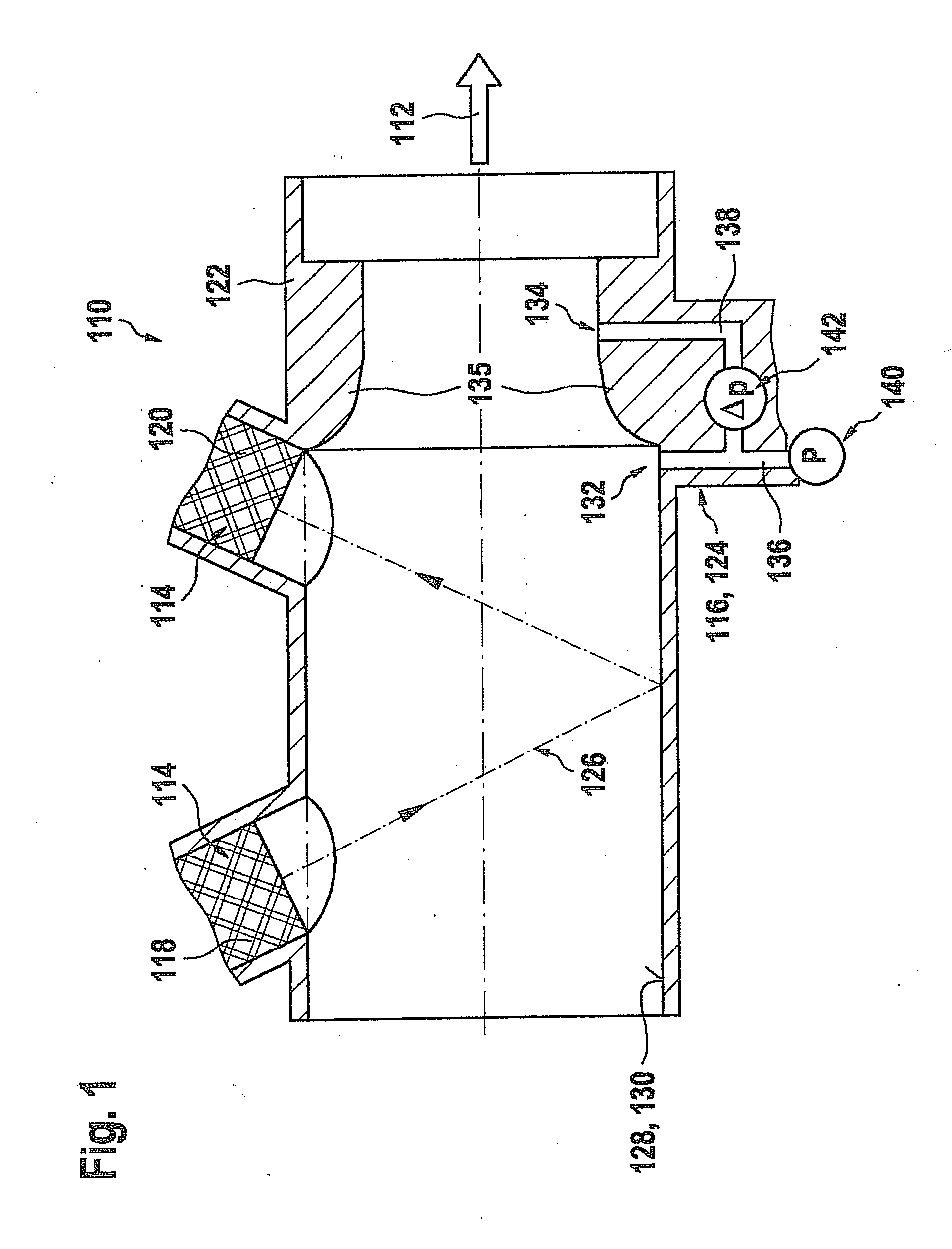 Flowmeter for detecting a property of a fluid medium