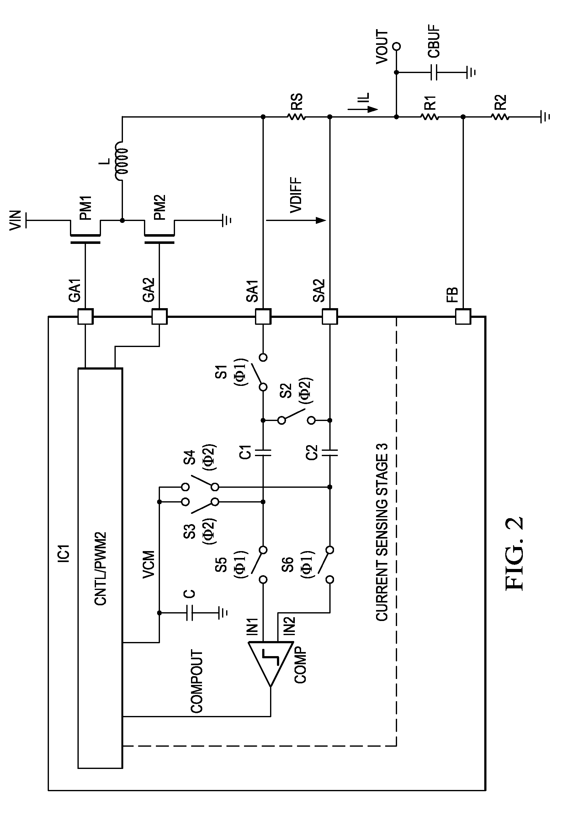 Switched mode power supply with current sensing