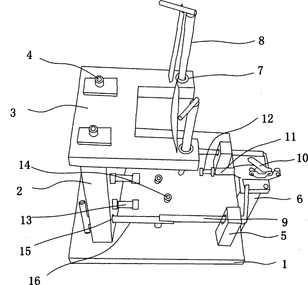 Square silencer shield and connecting bracket welding tool