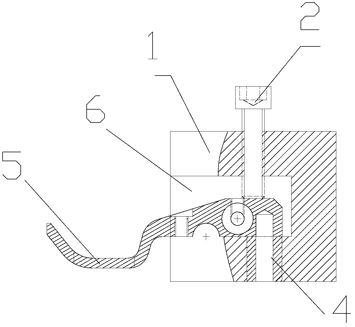 Drilling fixture for two vertical holes on fabric-feeding presser foot of sewing machine