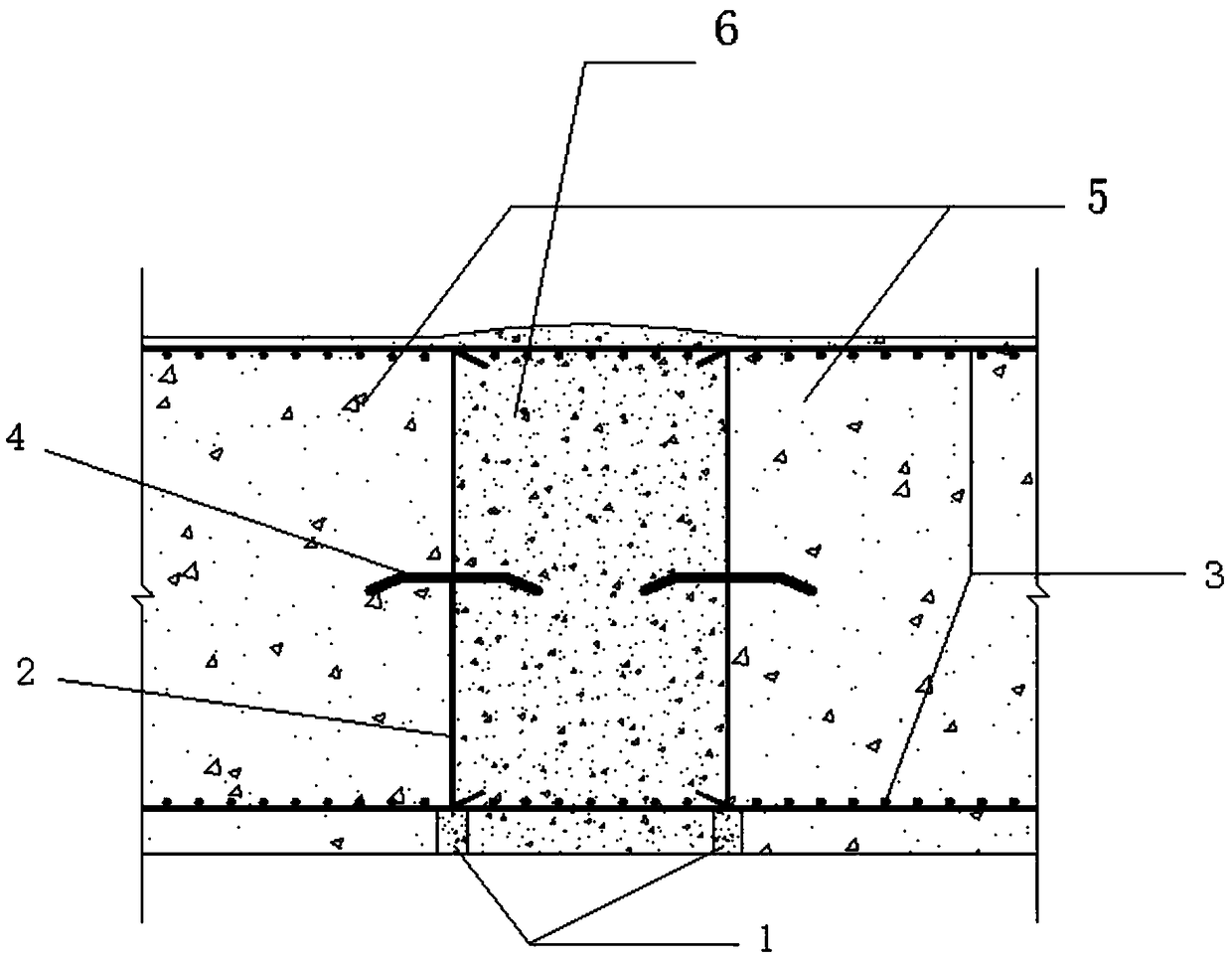 Anti-cracking waterproof construction method for post-poured strip