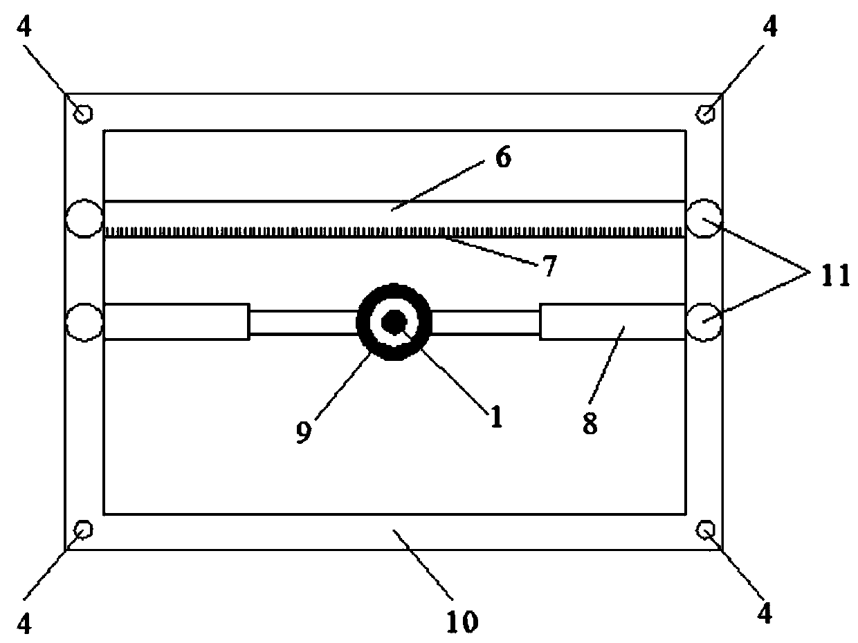 Positioning device and method for tunnel oblique hole slotting blast hole