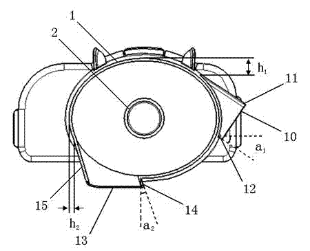 Cyclone separating device for reducing anticyclone