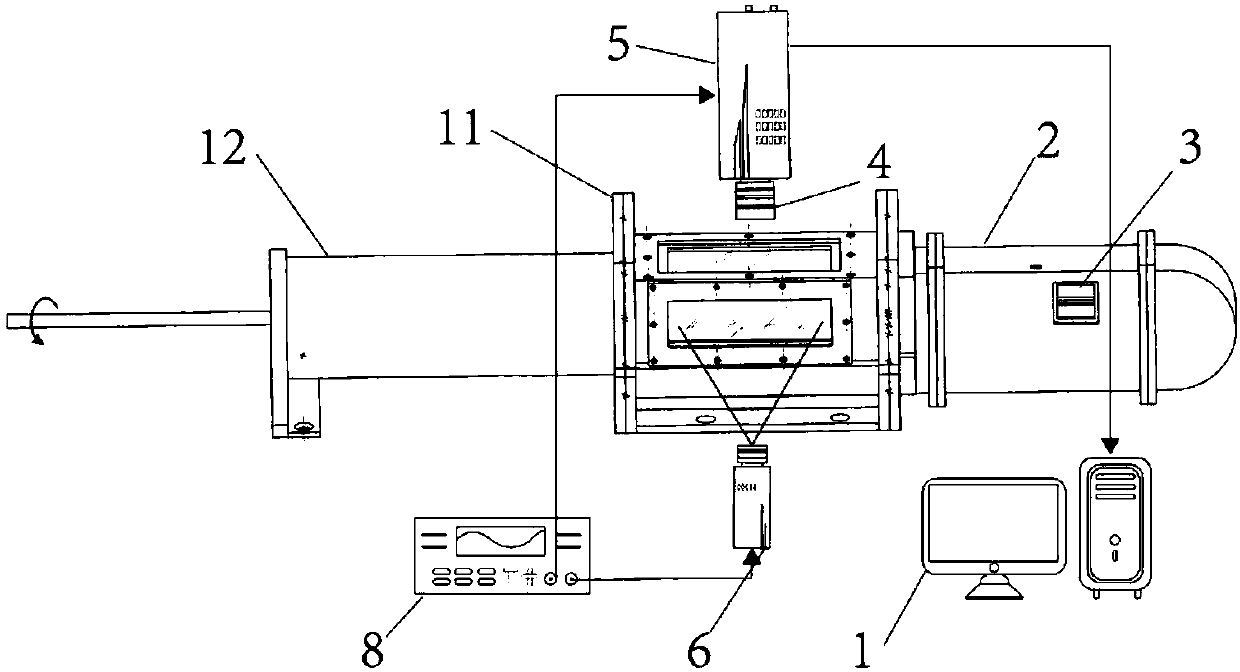 Space fluid velocity and pressure synchronous measurement system based on pressure-sensitive particle light intensity measurement