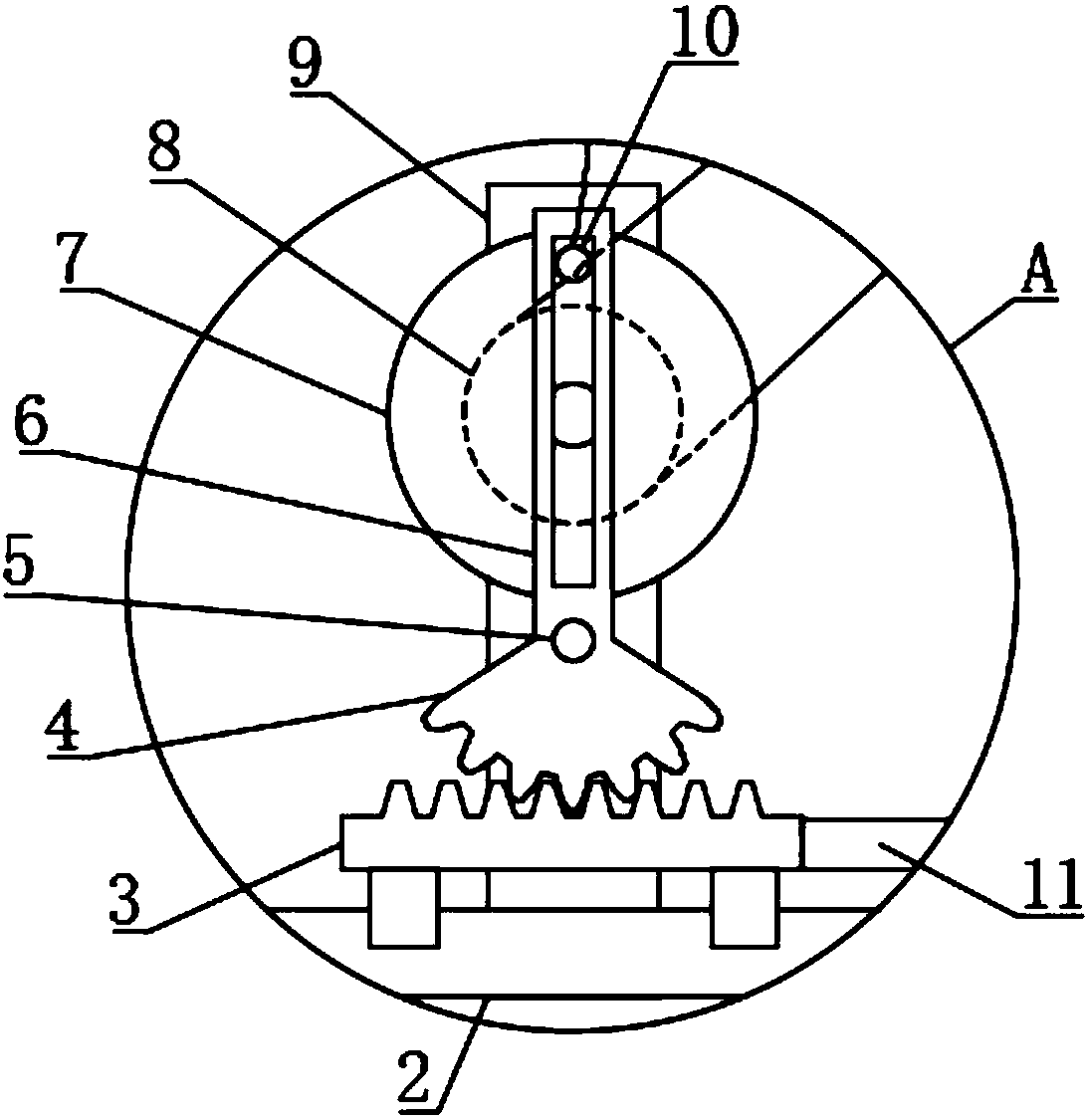 Self-feeding type stone crushing and screening device