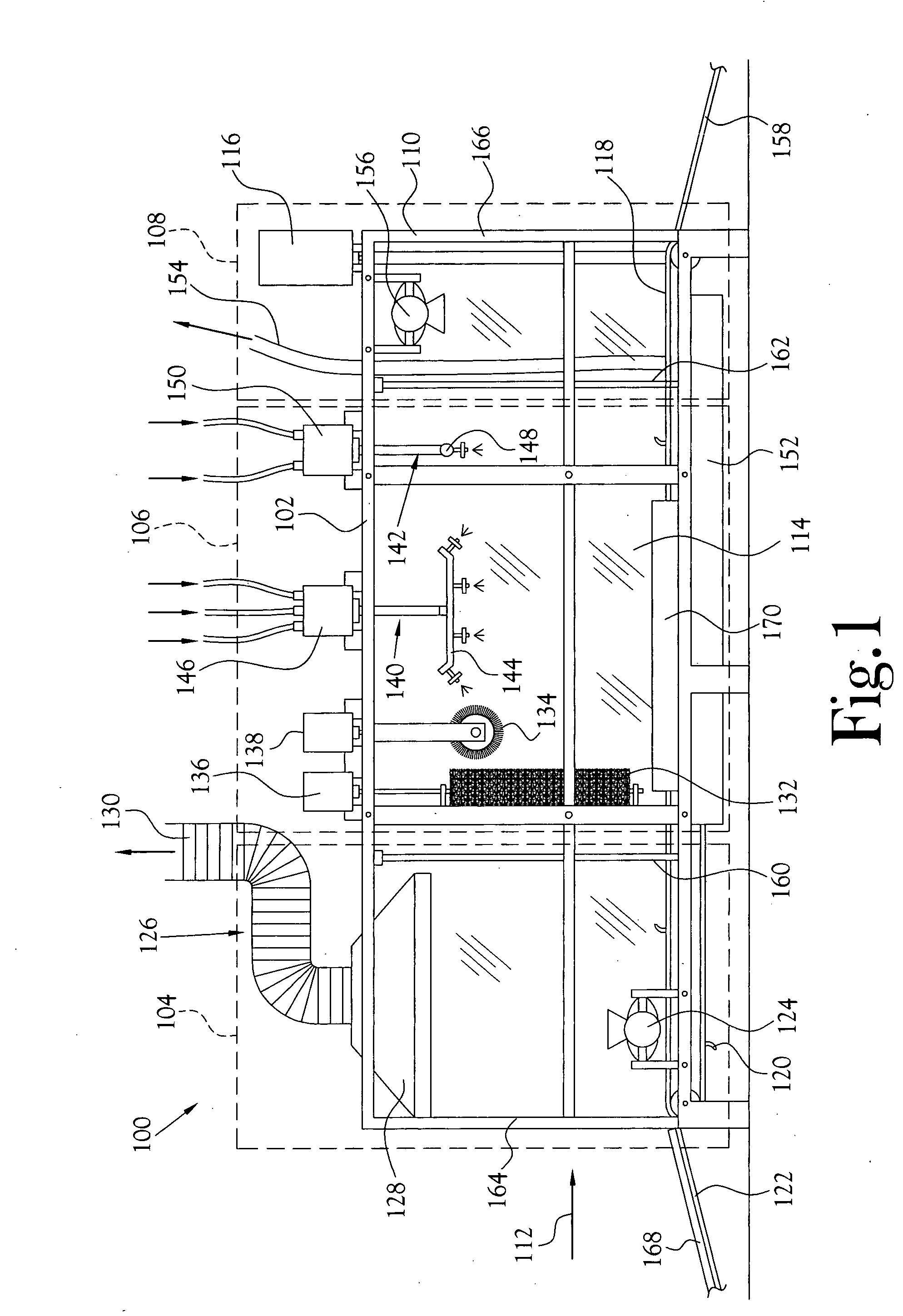 Automatic cart wash apparatus