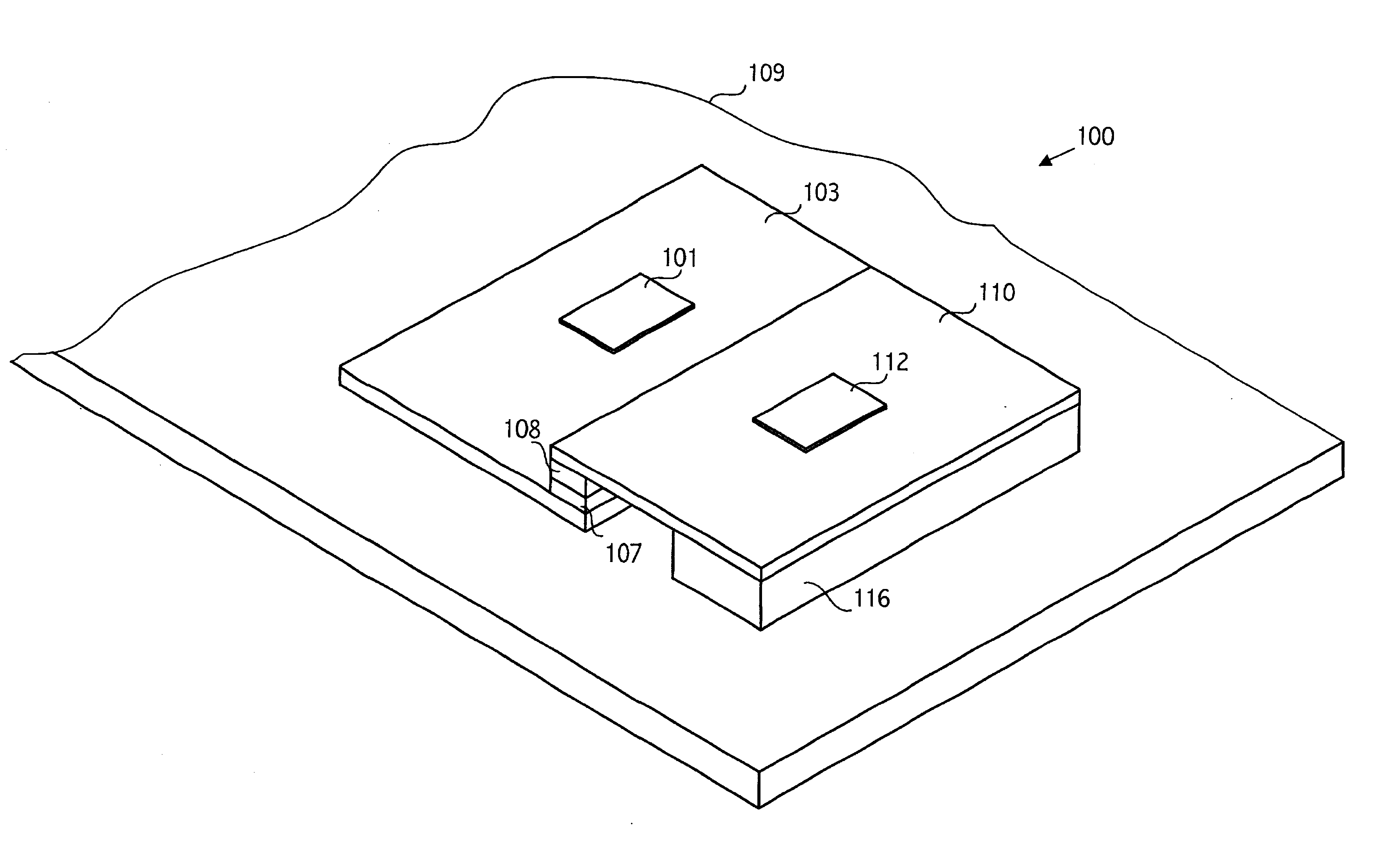 Method and apparatus for direct connection between two integrated circuits via a connector