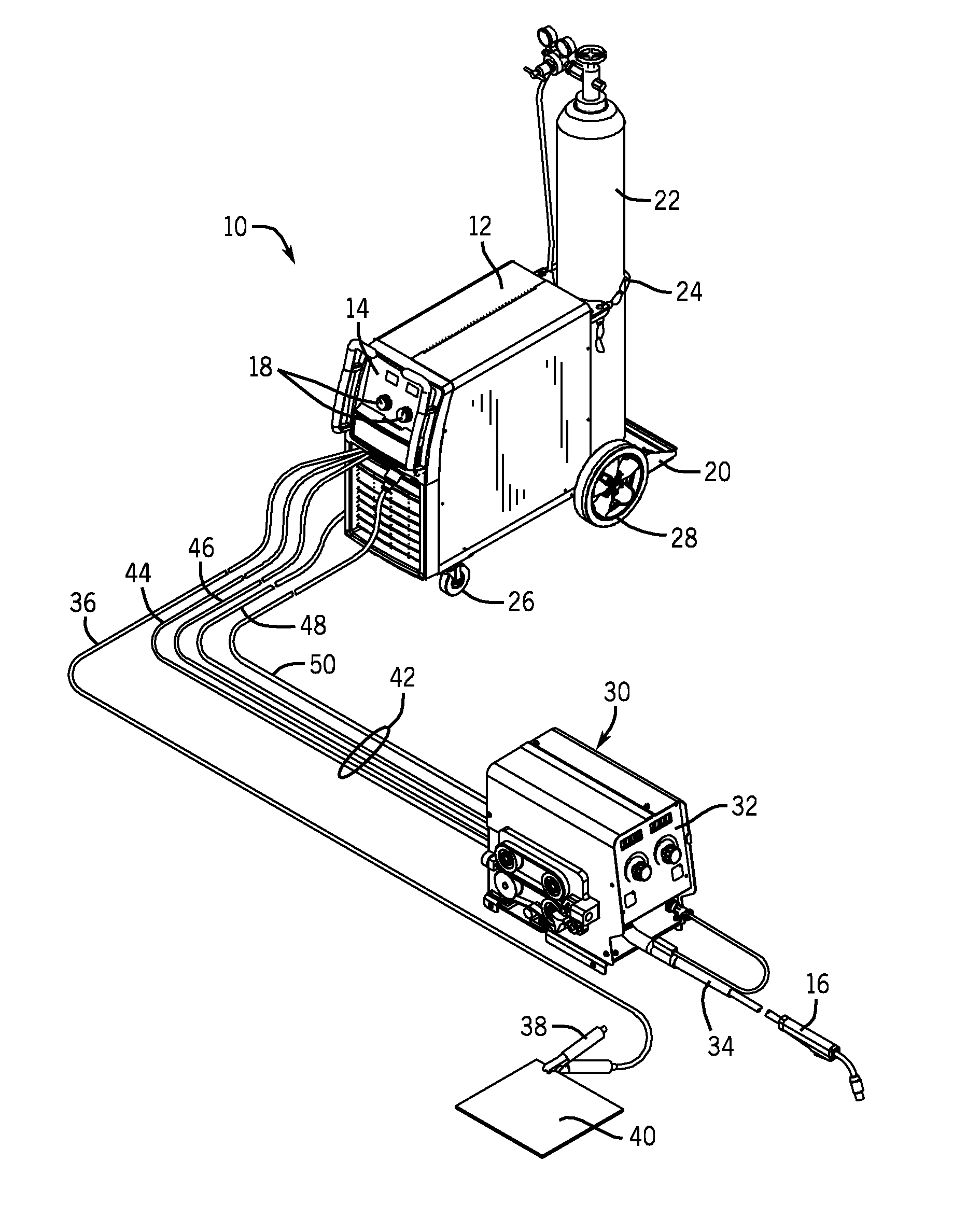 Belt drive for feeding welding wire