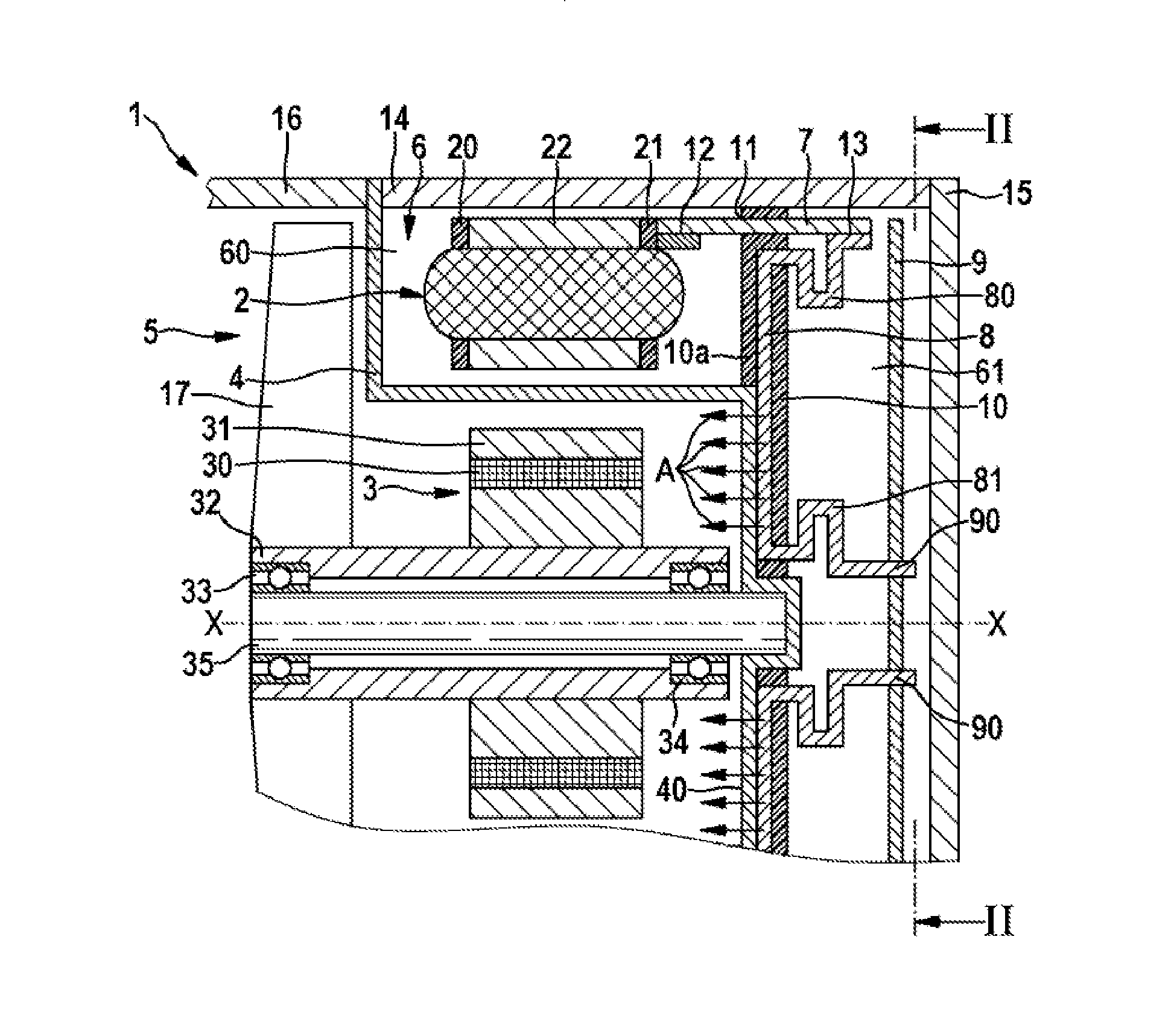 Electric machine with improved heat management