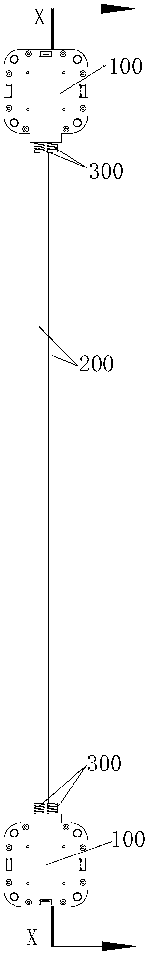 Hydraulic leveling device for household appliance and household appliance