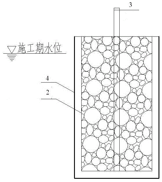 Cement-based material underwater grouting or mud-jack rock block foundation construction method