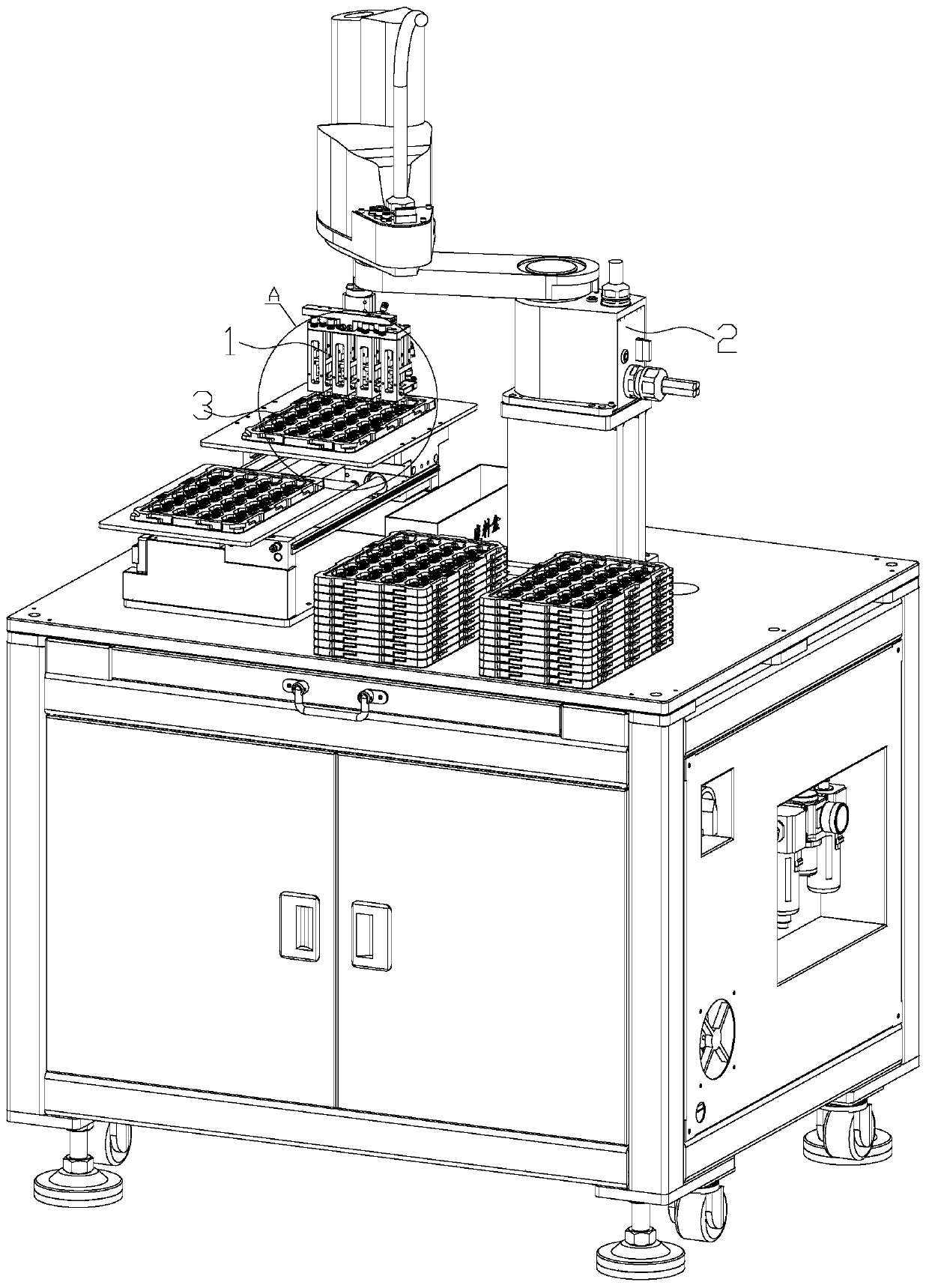 Film tearing and removing module