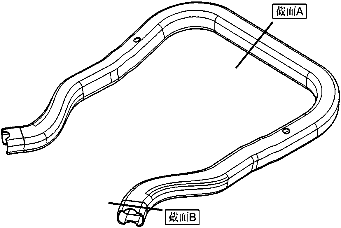 Hydraulic bulging tube with partially thickened wall thickness and forming method of hydraulic bulging tube