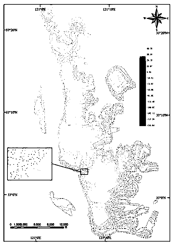 Medium-resolution remote sensing image discrete point DEM (Digital Elevation Model) construction method based on medium value filtering