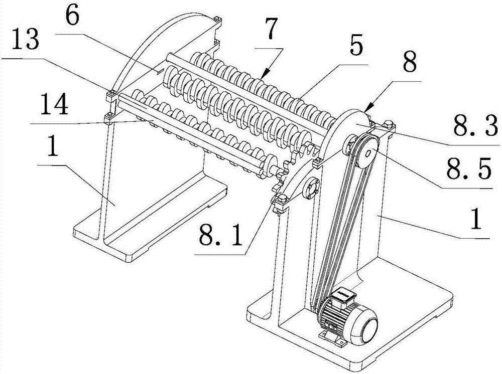 Bamboo split weaving machine