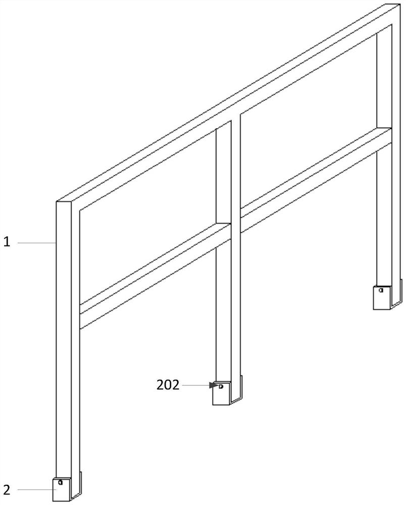 Vehicle-mounted guardrail and vehicle