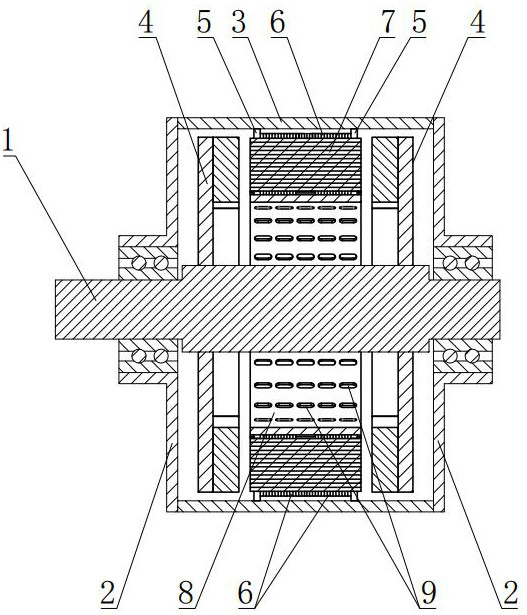 Stator for birotor generator and manufacturing process of stator