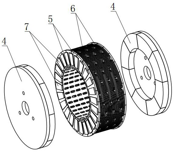 Stator for birotor generator and manufacturing process of stator