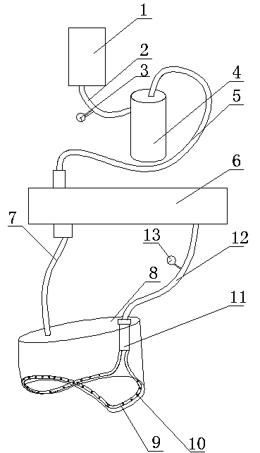 Emergency hood porous oxygen inhalation and exhaust device for hyperbaric oxygen chamber