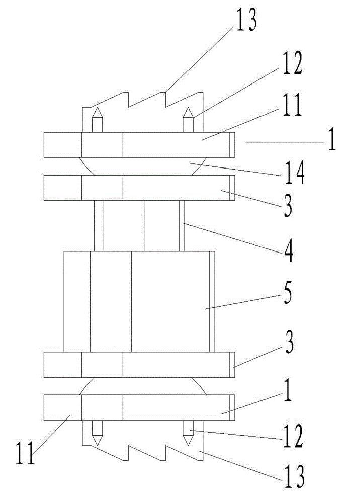 Combined artificial vertebral body