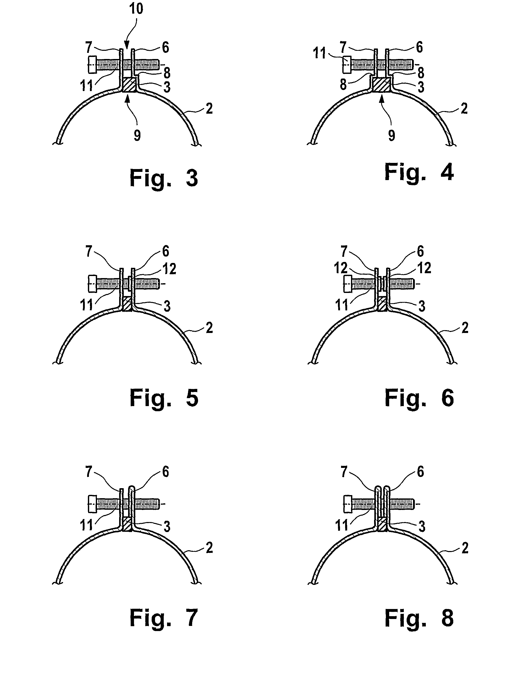 Device for electrically conductive contacting a pipe