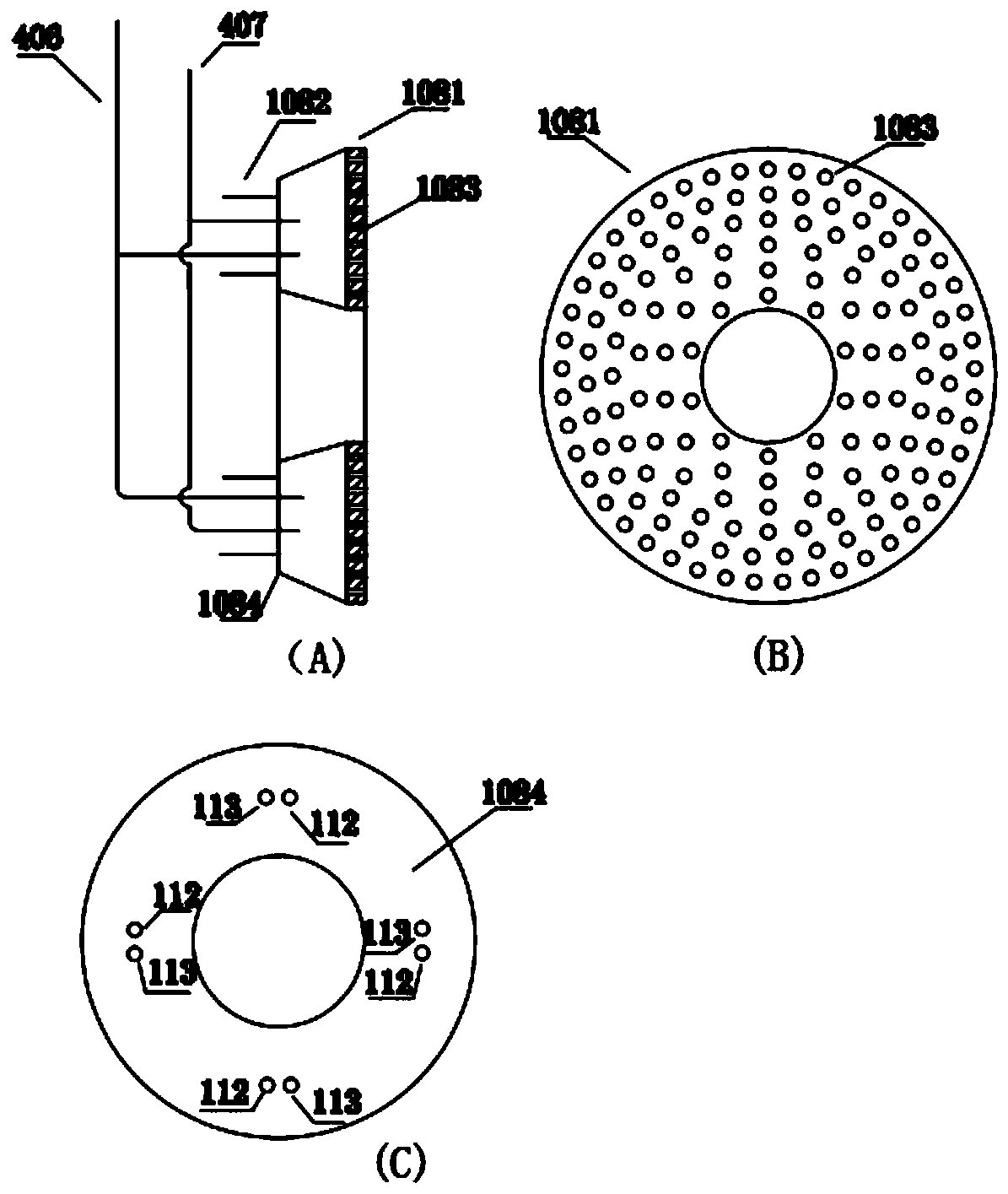 Fiber heat treatment reaction device, heat treatment system and heat treatment method