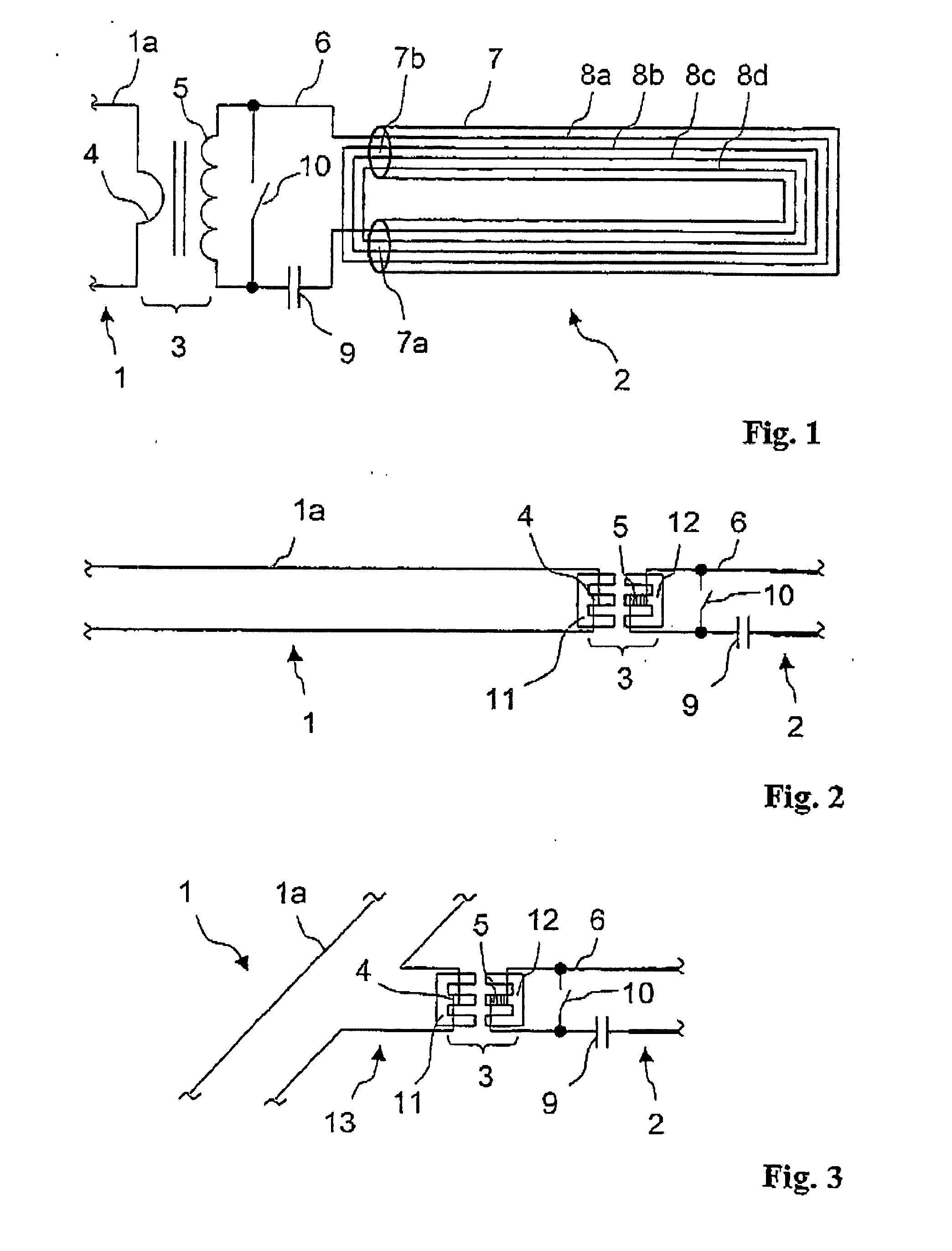 Device for inductively transmitting electrical energy