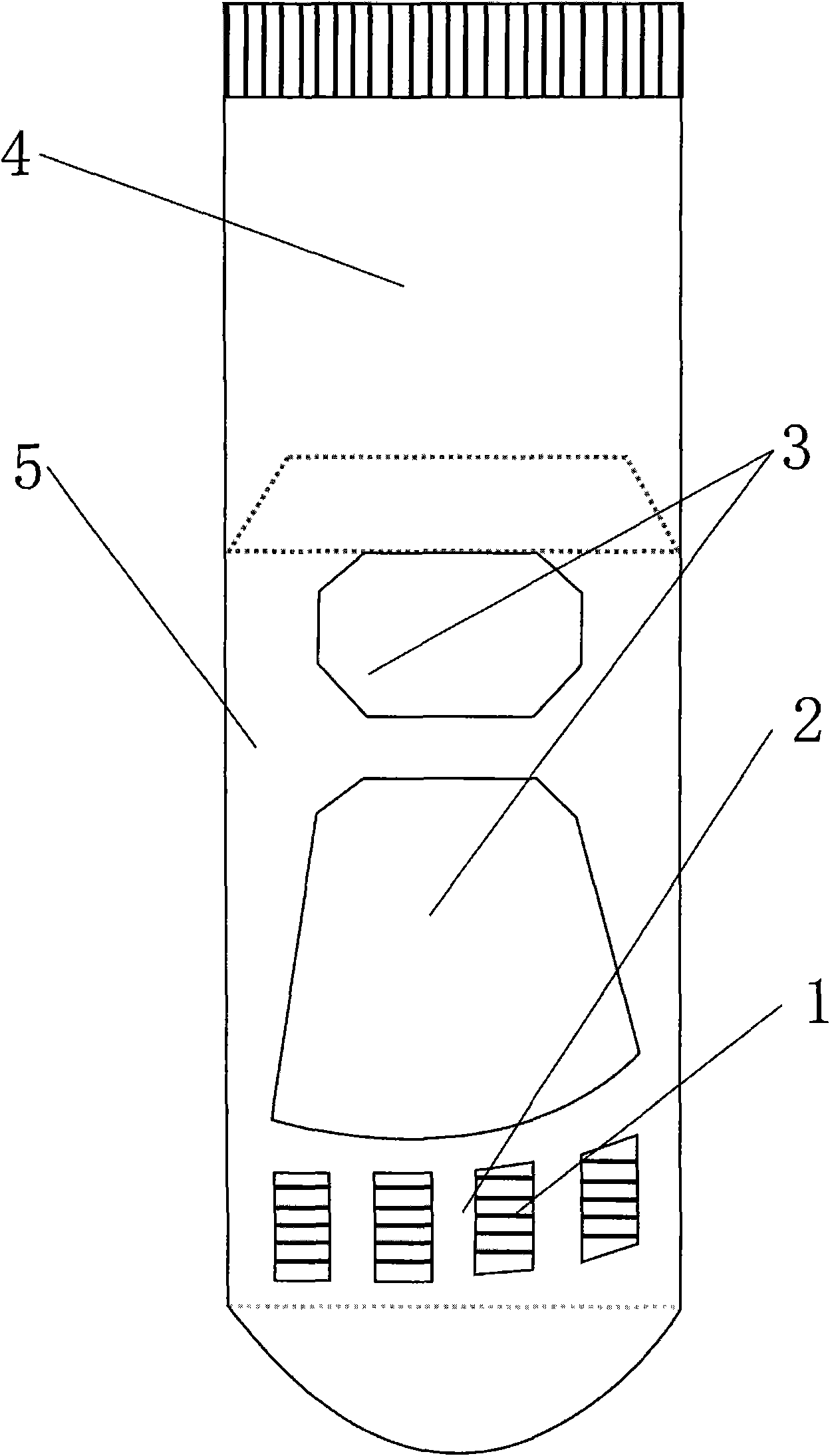 Window-type radiating sock