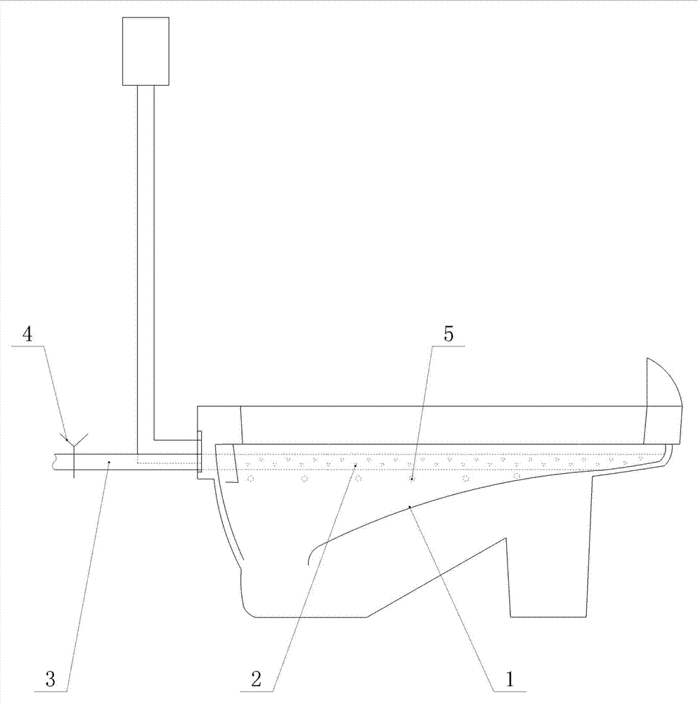 Water-curtain-type deodorization squatting pan