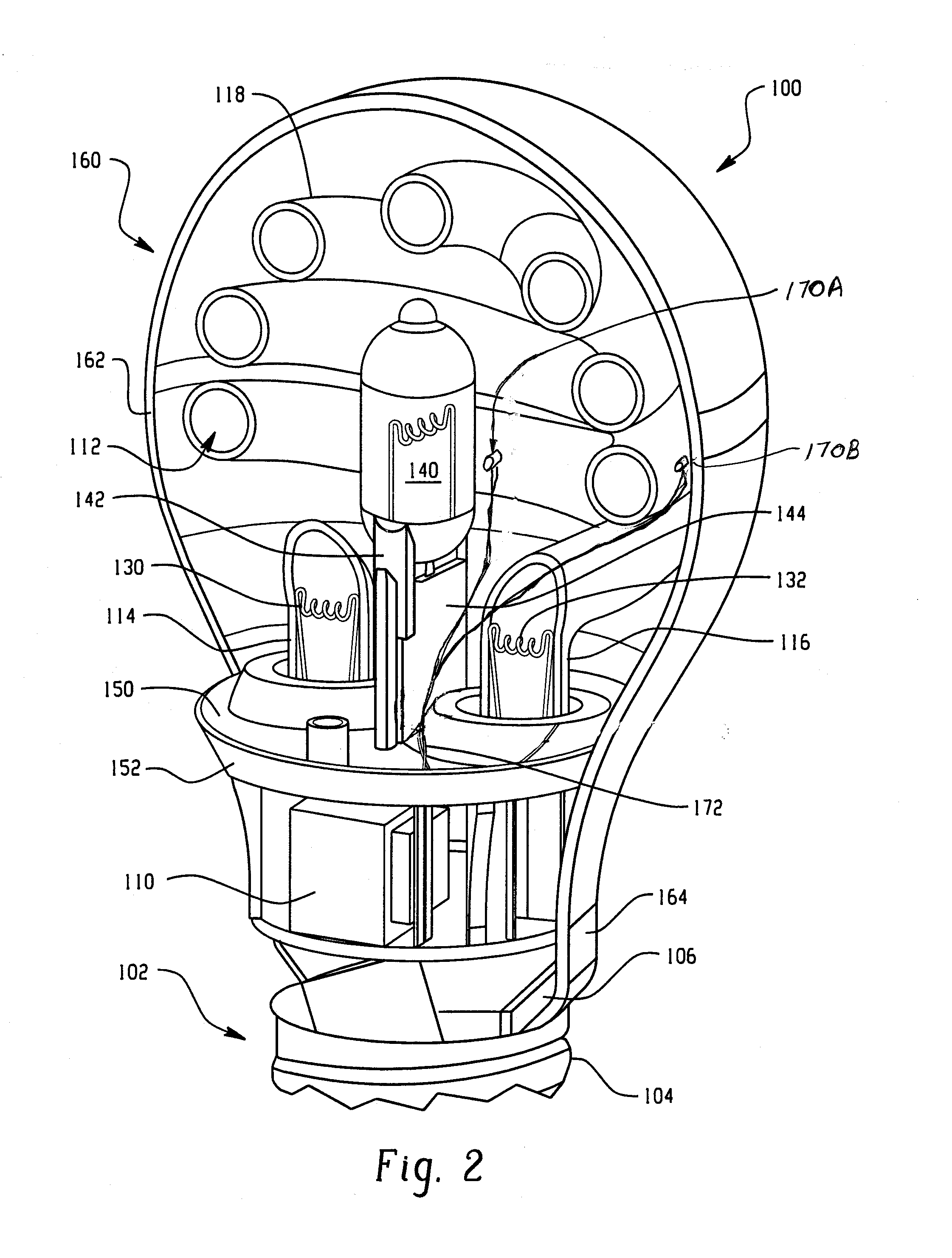 Using two thermal switches to control a hybrid lamp