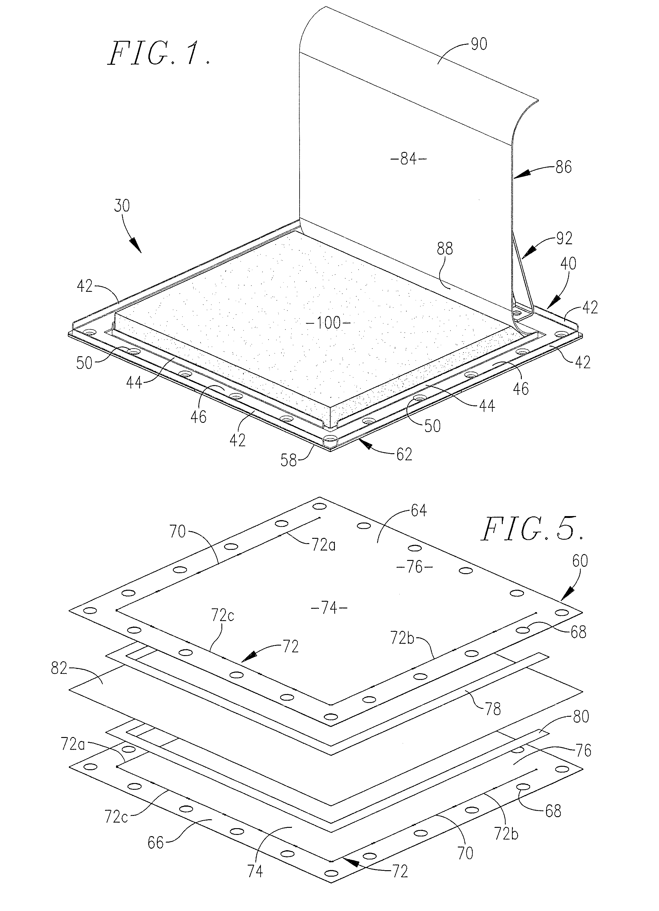 Spring steel high overpressure vent structure