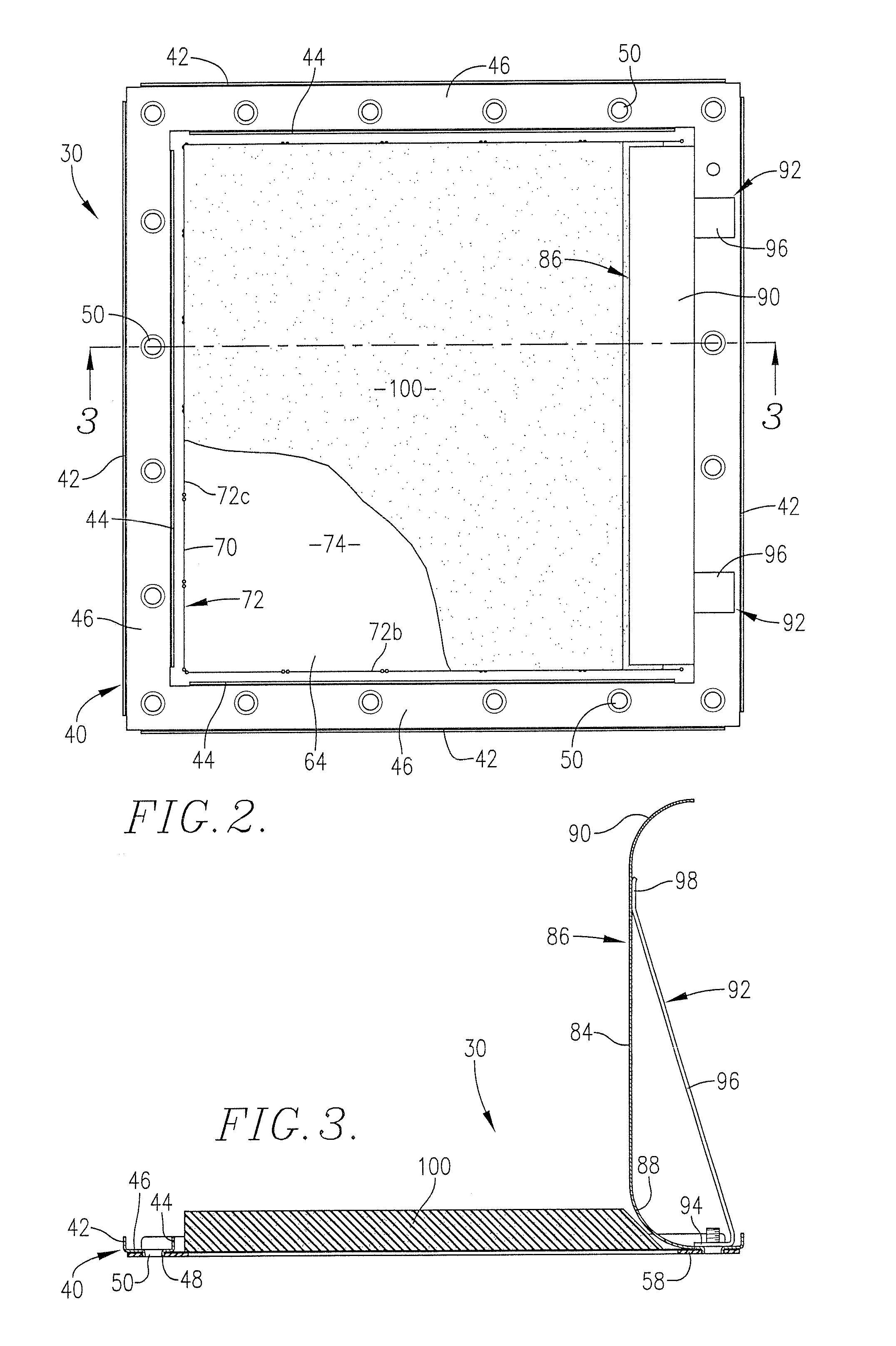 Spring steel high overpressure vent structure