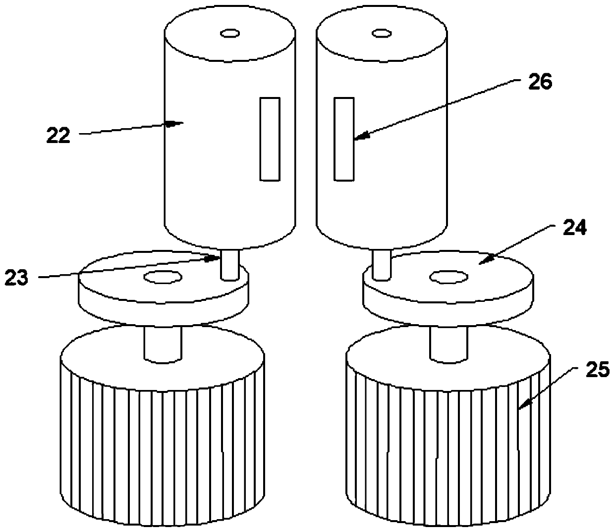 Label printing device capable of automatically tensioning and contracting