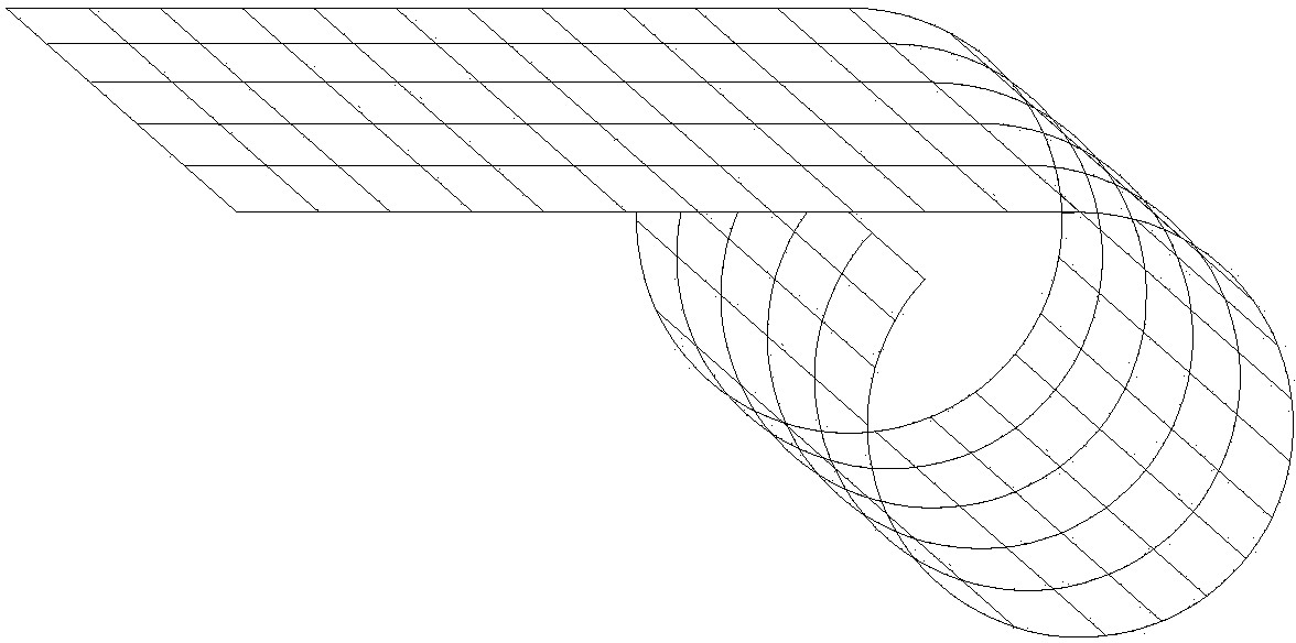 High-strength continuous composite fiber mesh, production line and production method