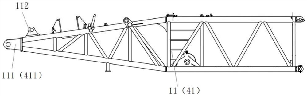 General combination method for super-lift mast, crane and boom