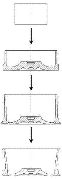 Magnesium alloy wheel forging forming method and die