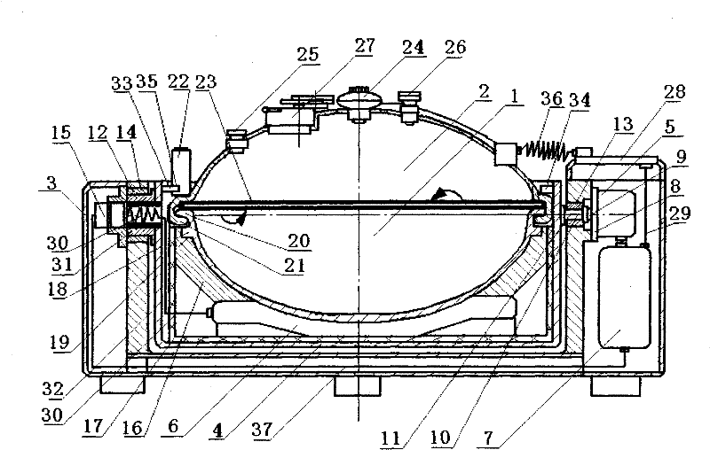 Sealed electric frying pan