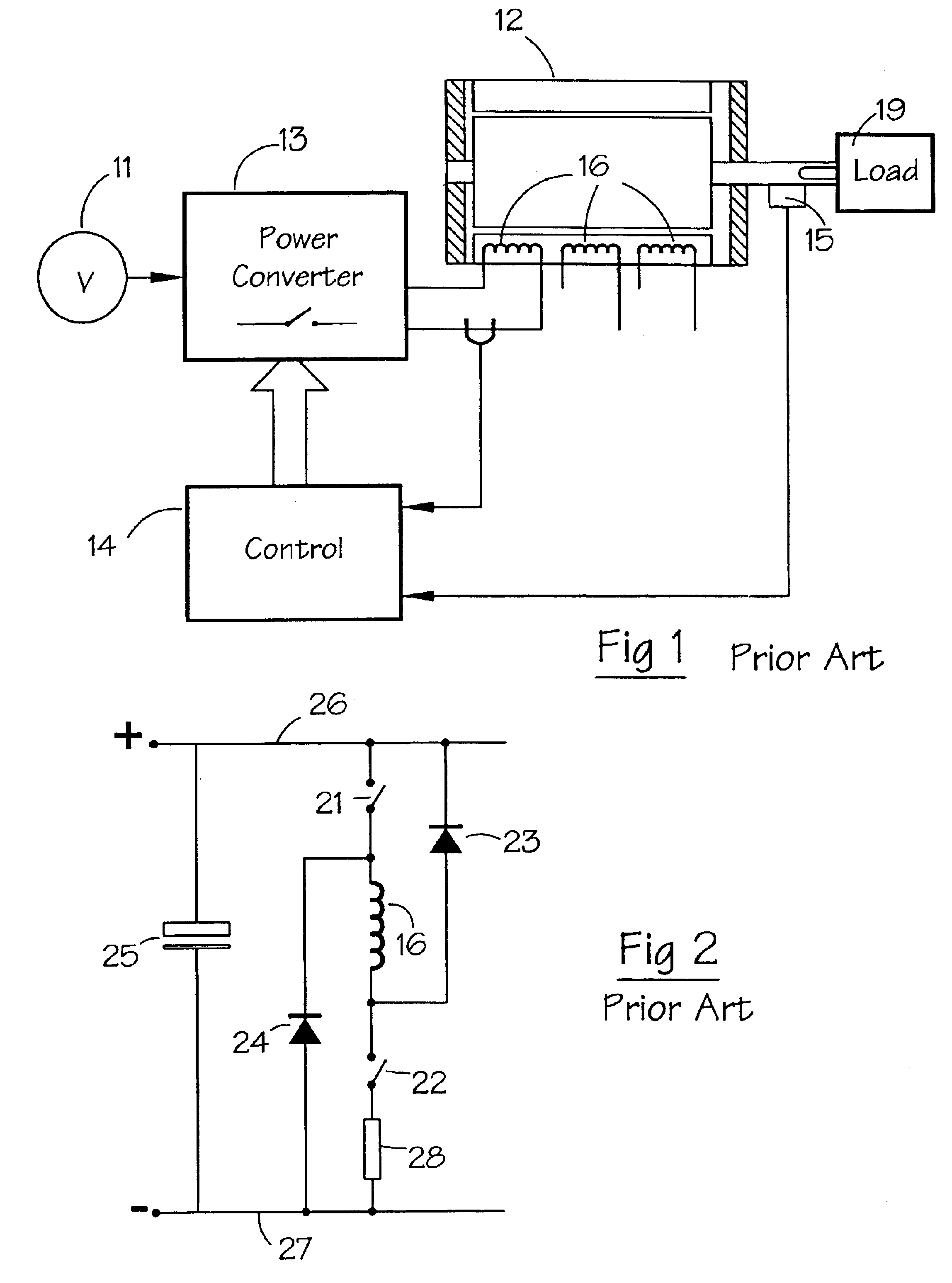 Rotor position detection of a switched reluctance drive