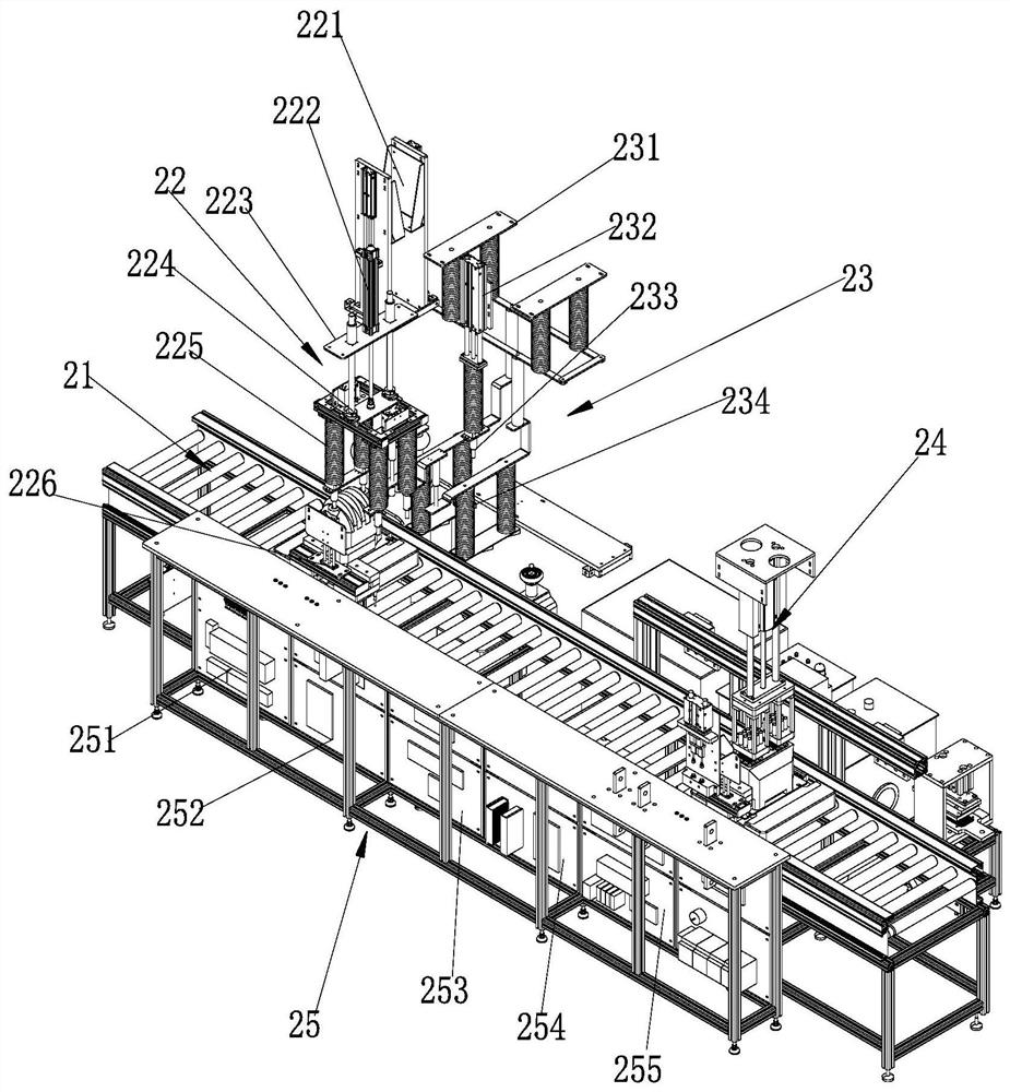 Calibration table body for full-inspection receiving test of high-voltage transformer